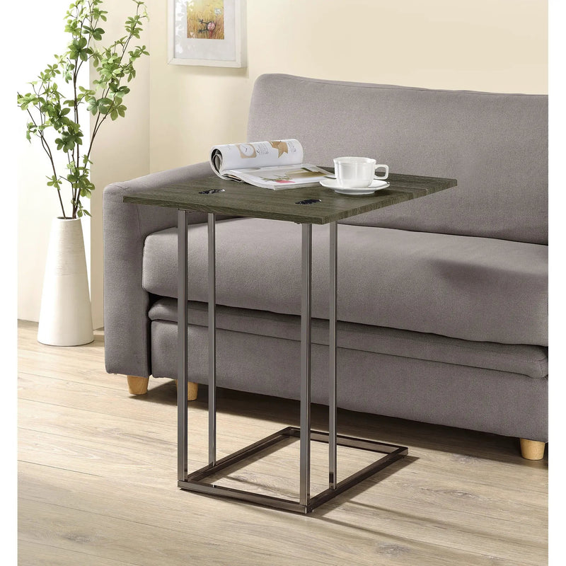 Mortimer - Snack Table With Expandable Top - Gray