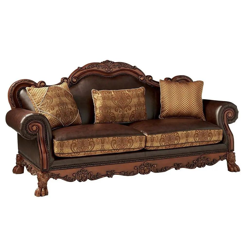 Dresden - Sofa - Bone PU & Gold Patina by Unique Piece Furniture
