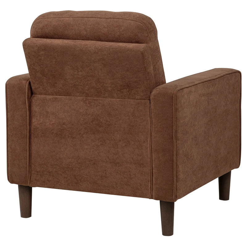 Bowen II Fabric Upholstered Track Arm Accent Chair Rust by Unique Piece Furniture