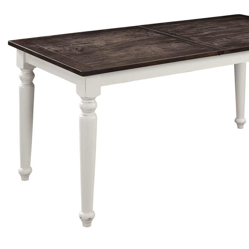 Dining Table With Leaf, Expandable - Brown by HouseOfZazla