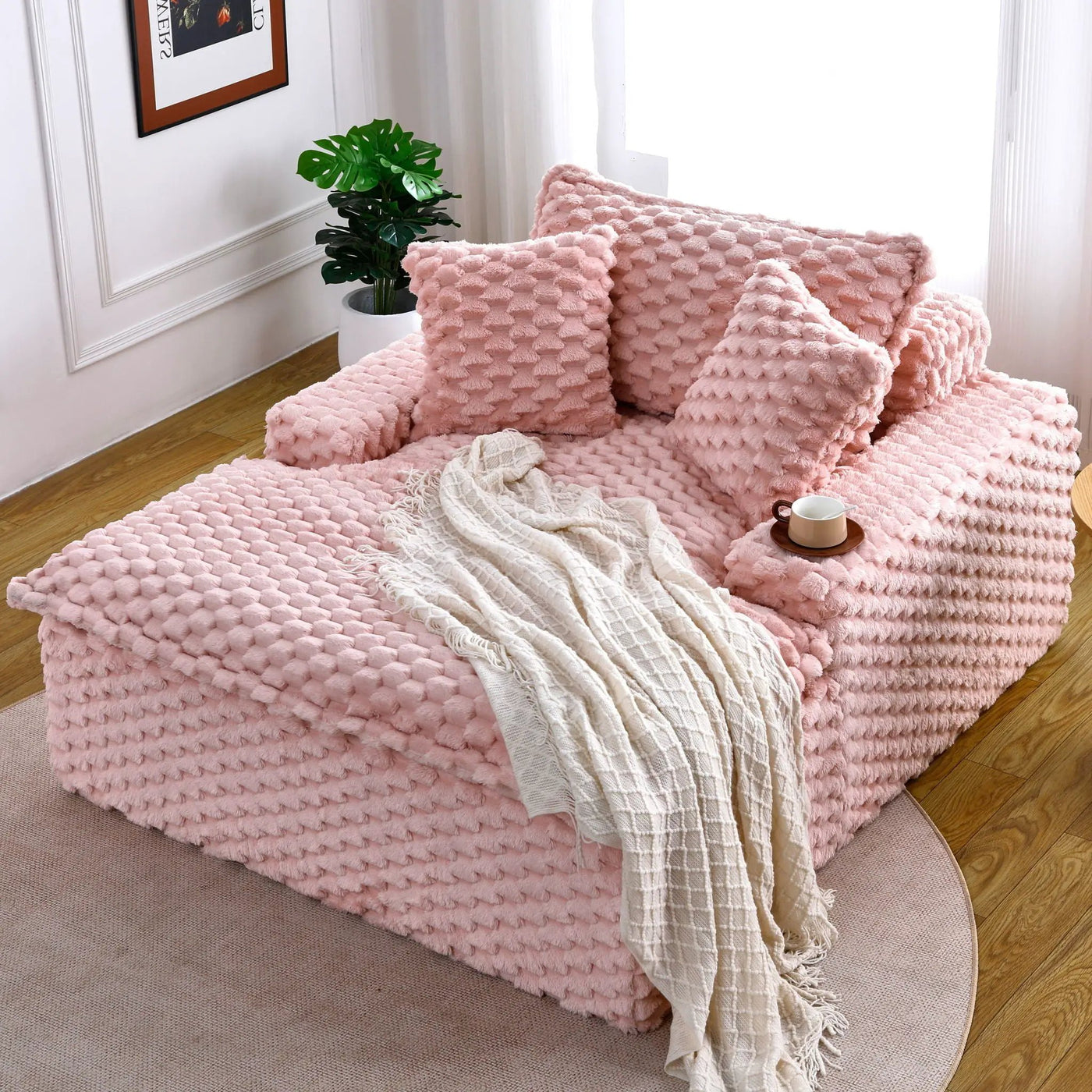 Harbor - Luxury Sofa Turtle Fleece Fabric by HouseOfZazla