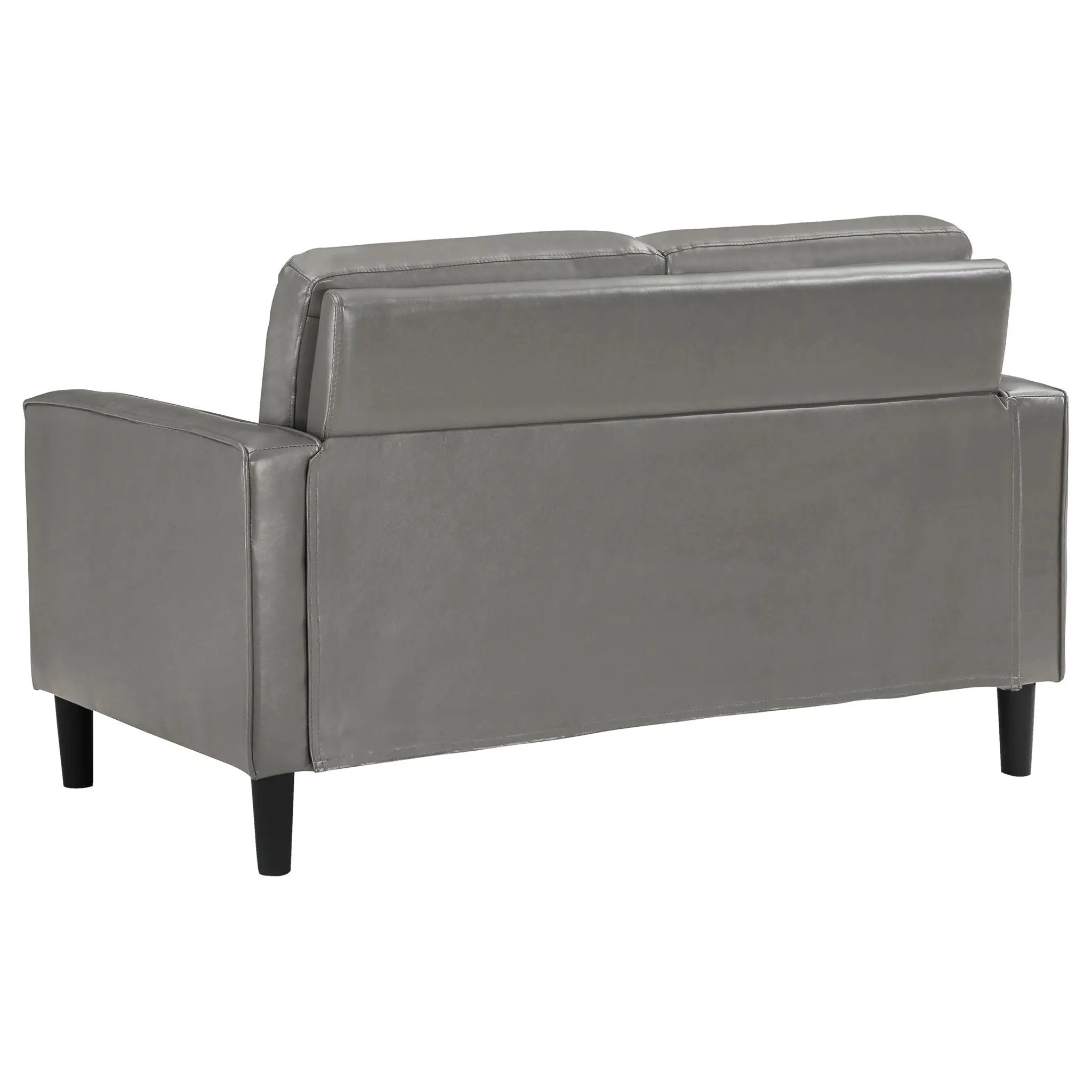 Ruth Upholstered Track Arm Loveseat Grey by Unique Piece Furniture