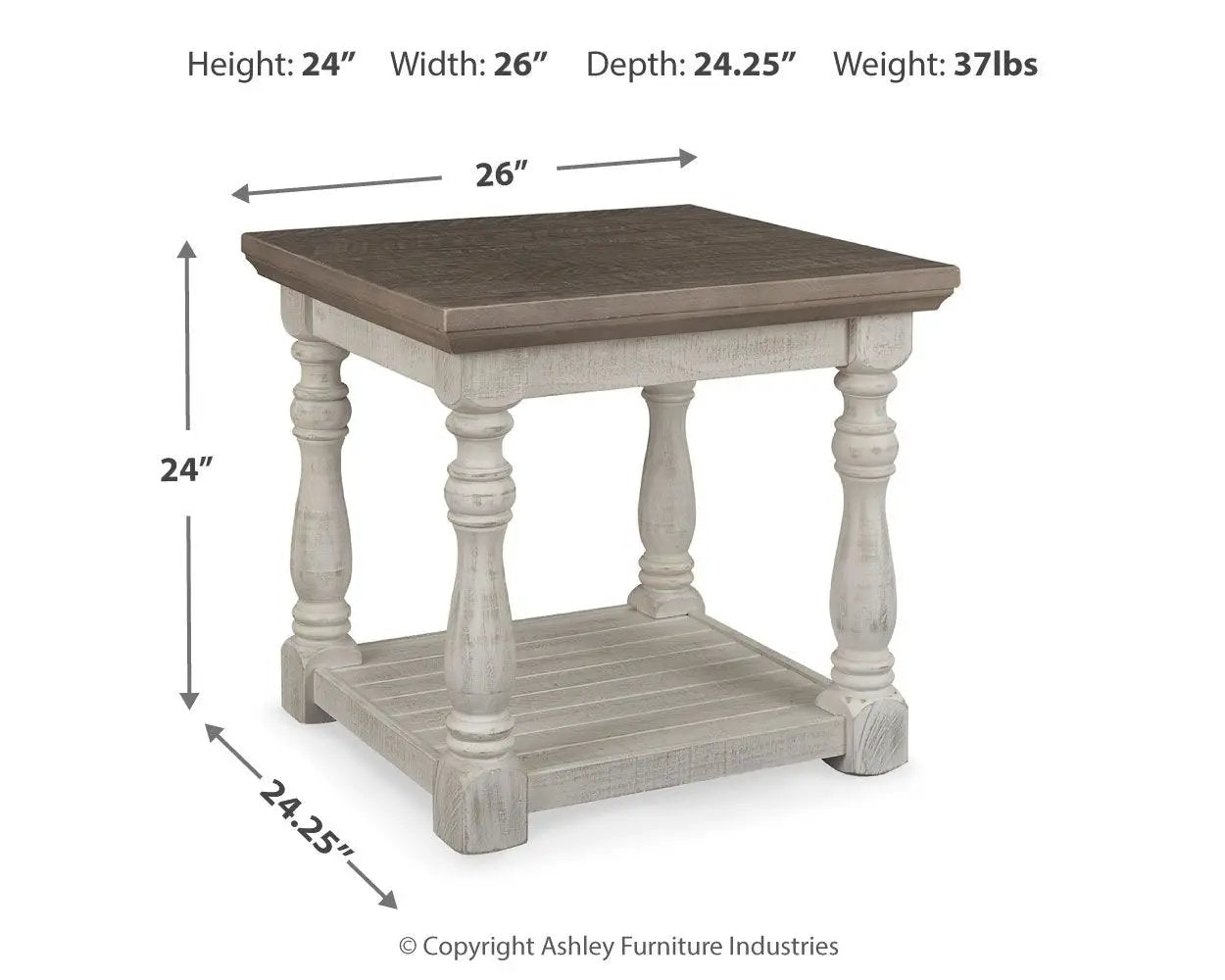 Havalance - Rectangular End Table - Gray / White by Unique Piece Furniture