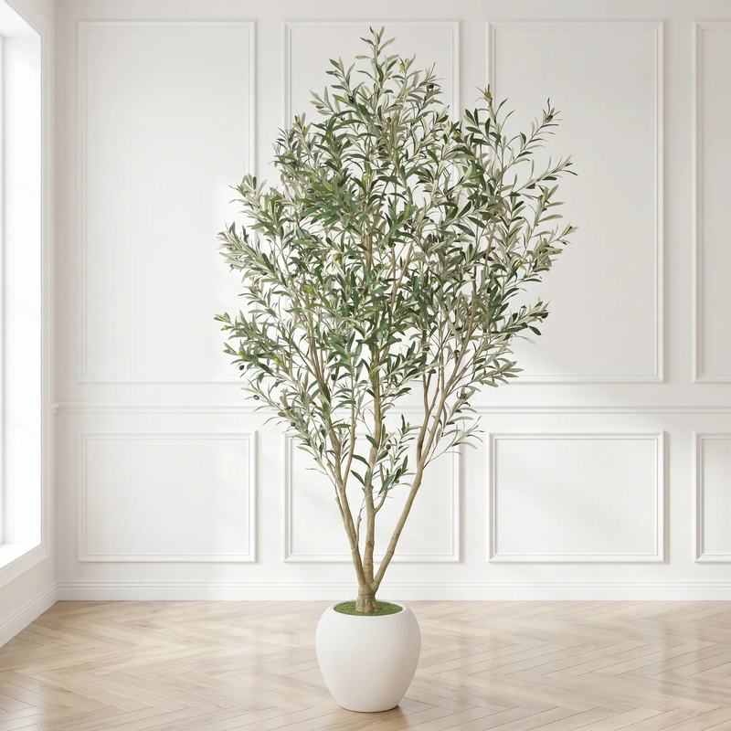 8FT Artificial Olive Tree With Big Decorative by HouseOfZazla