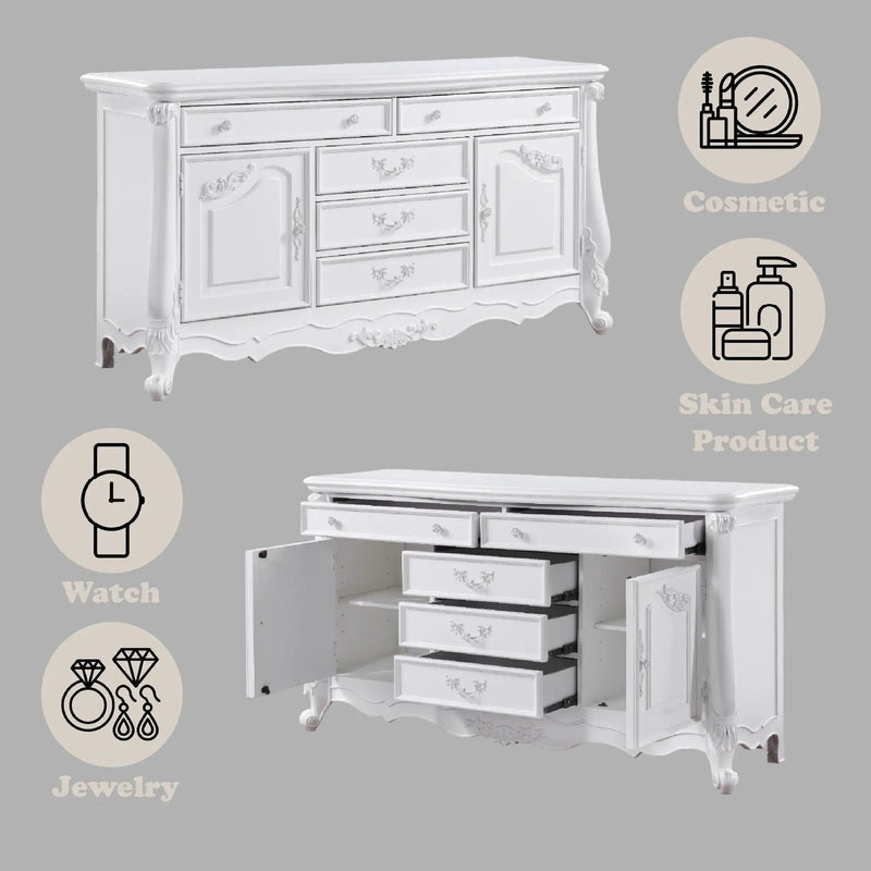 Latisha - Dresser - White by HouseOfZazla