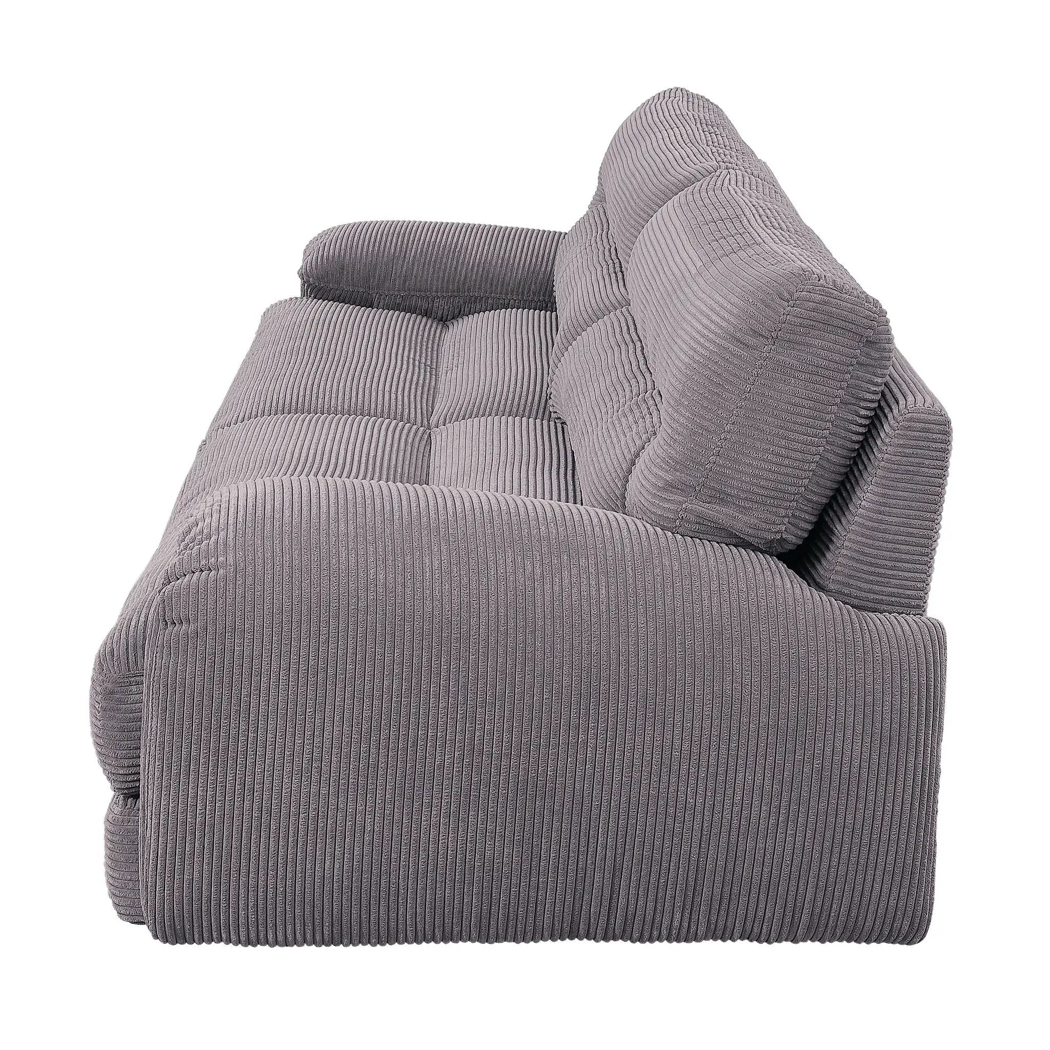 Cadenza - Corduroy 2 Piece Living Room Set - Gray by Unique Piece Furniture