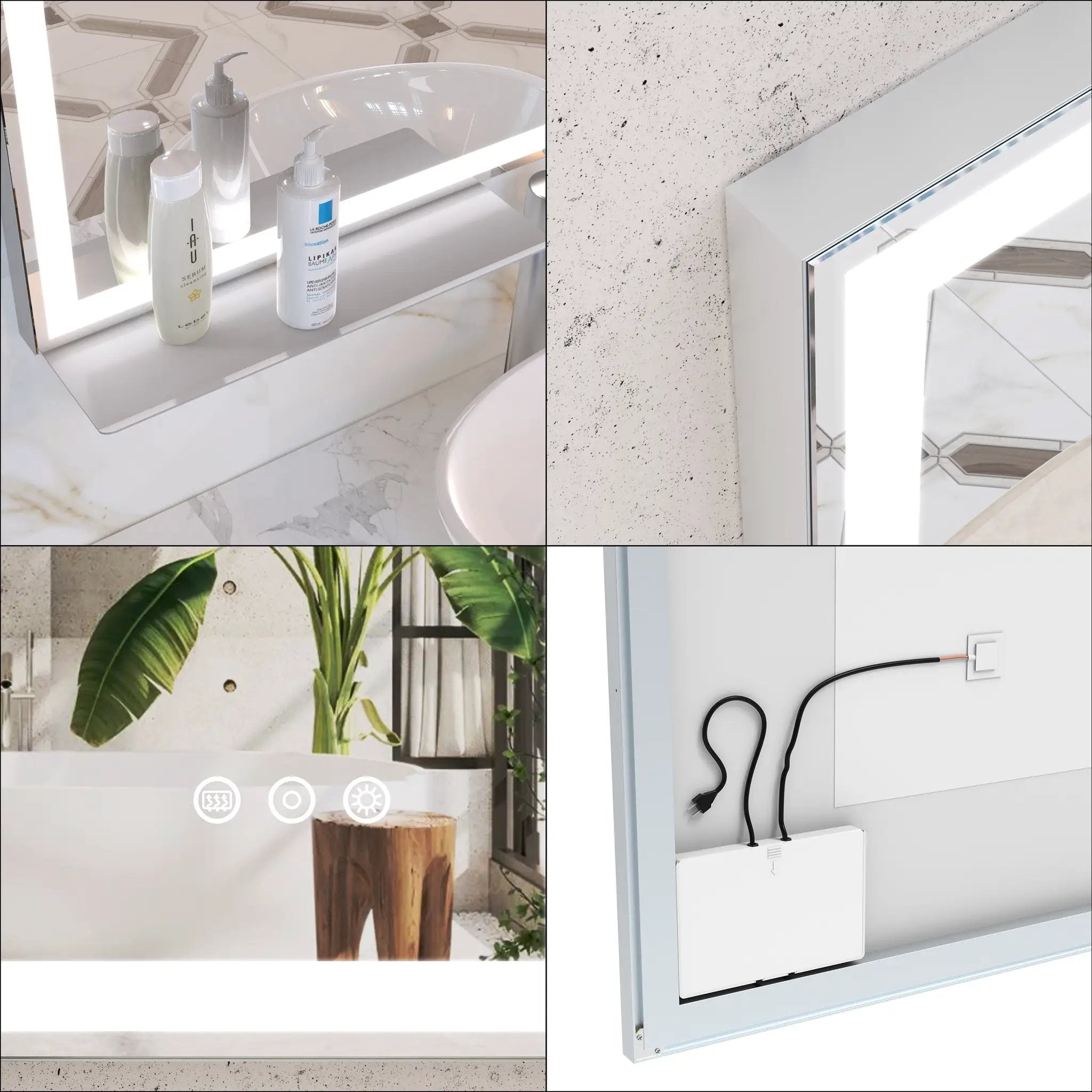 48x36 inch LED Bathroom Vanity Mirror by HouseOfZazla