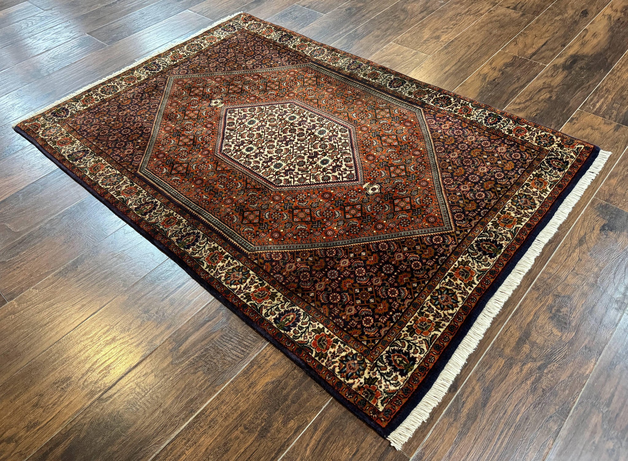 Persian Bidjar Rug 4x5, Fine 290 KPSI, Herati Pattern by Jewel Rugs
