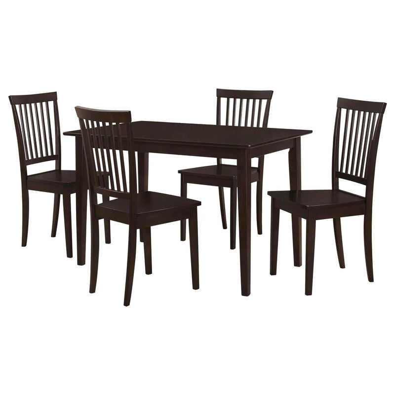 Gomez 5-piece Rectangular Dining Table Set Cappuccino by Unique Piece Furniture