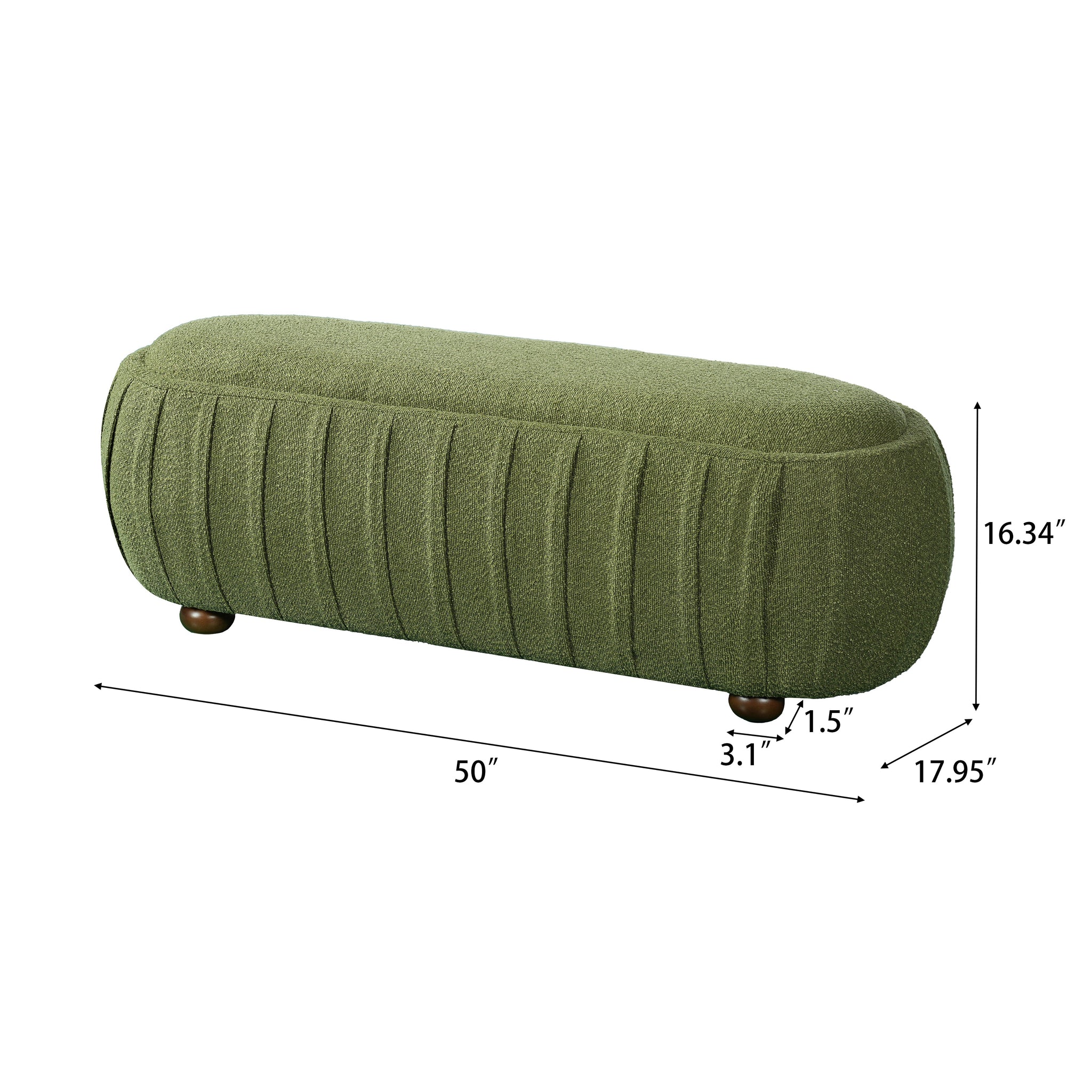 Upholstered Ottoman, Oval Shape by HouseOfZazla