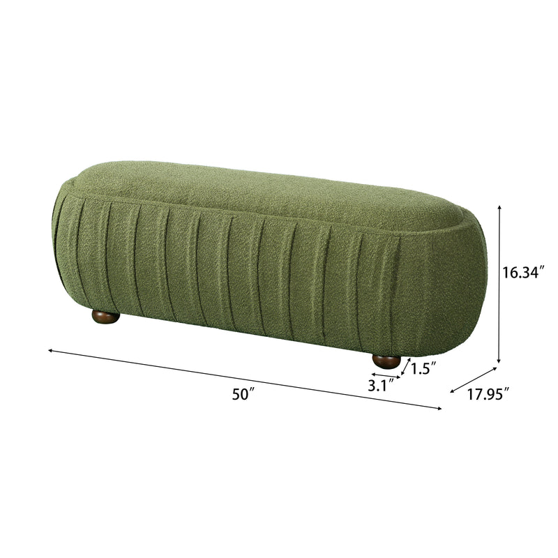 Upholstered Ottoman, Oval Shape by HouseOfZazla