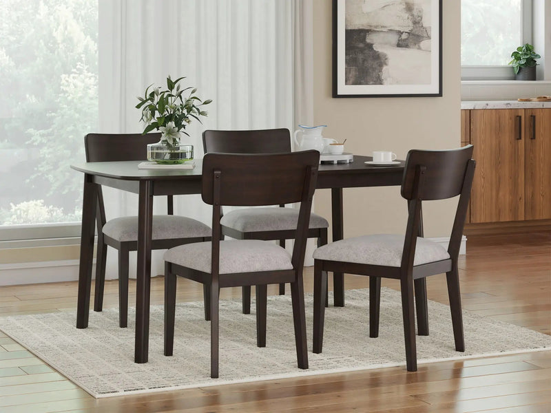 Mallenette - Dining Room Table Set (Set of 5) - Merlot by Unique Piece Furniture