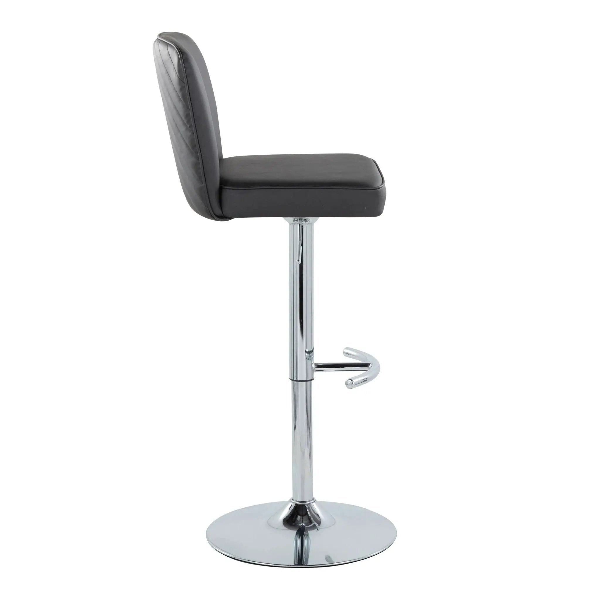 Henry - Contemporary Adjustable Barstool With Swivel & Rounded T Footrest (Set of 2) by Unique Piece Furniture