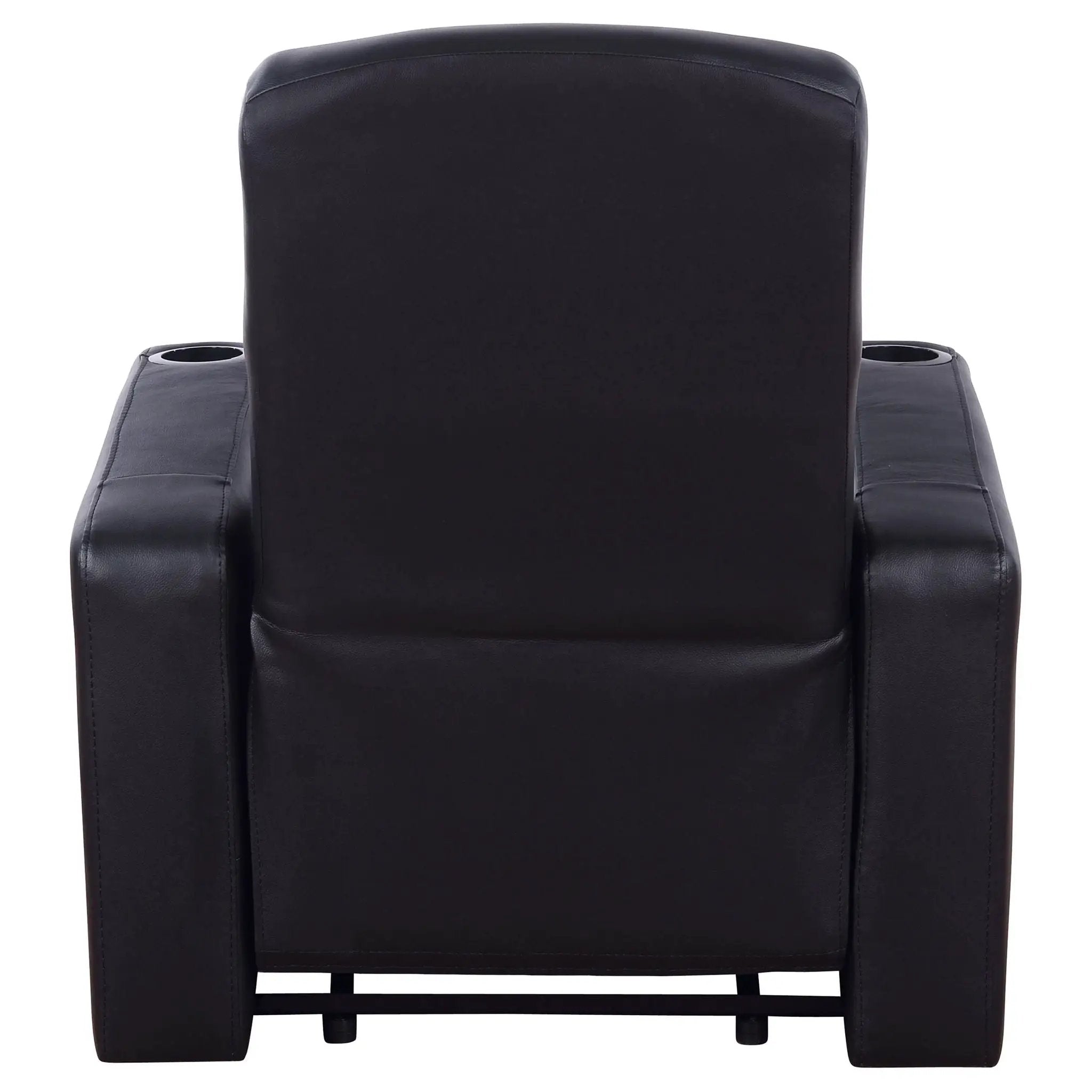 Cyrus Upholstered Track Arm Recliner Black by Unique Piece Furniture