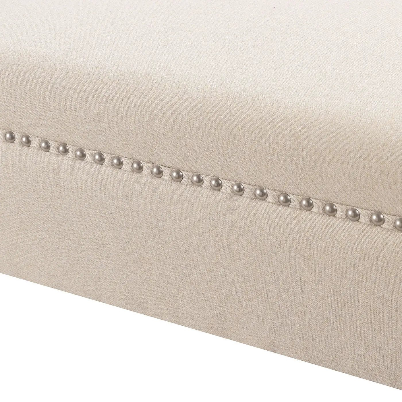 Kathy - Roll Arm Entryway Accent Bench - Sky Neutral Beige by Unique Piece Furniture
