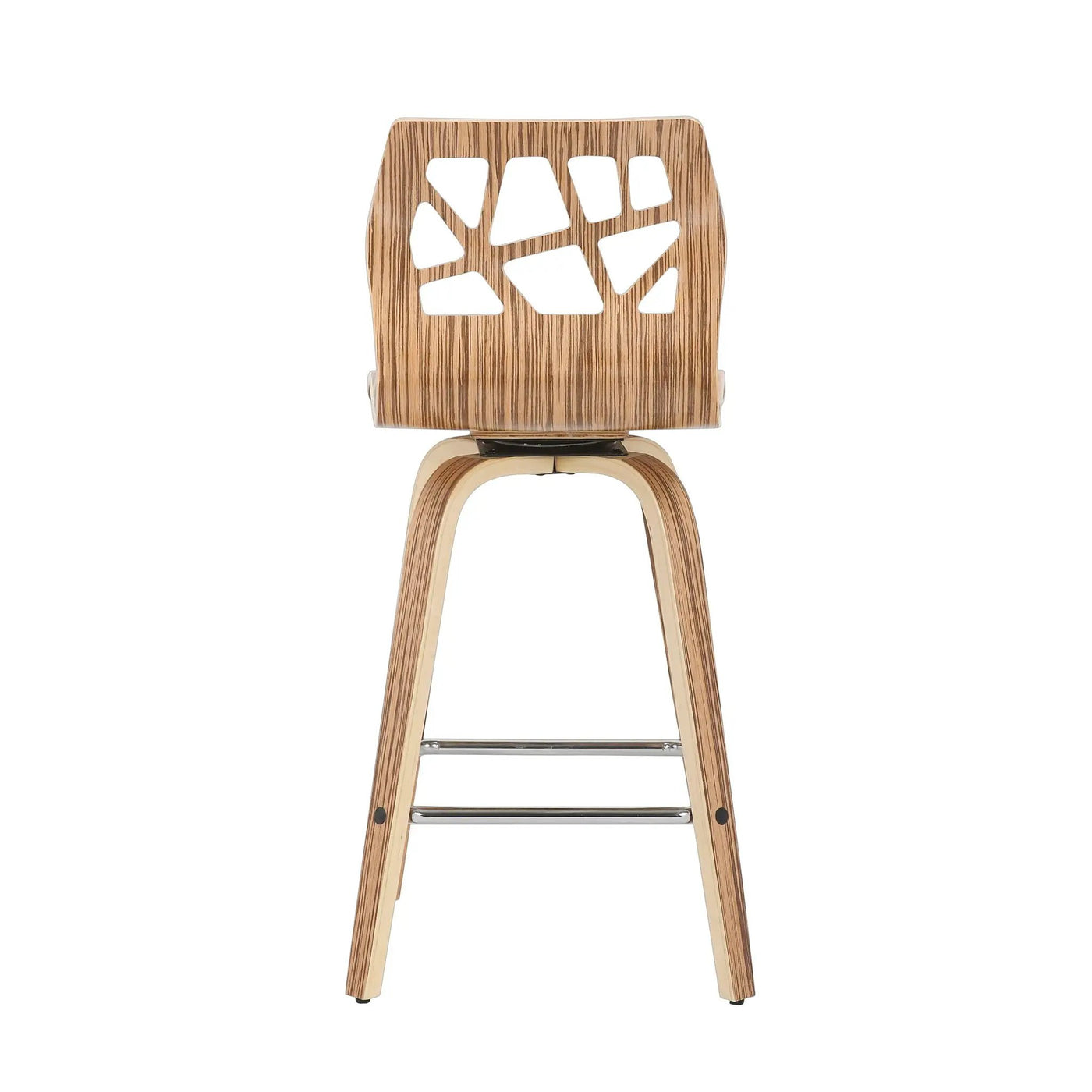 Folia - Mid Century Modern Counter Stool With Footrest (Set of 2) by HouseOfZazla