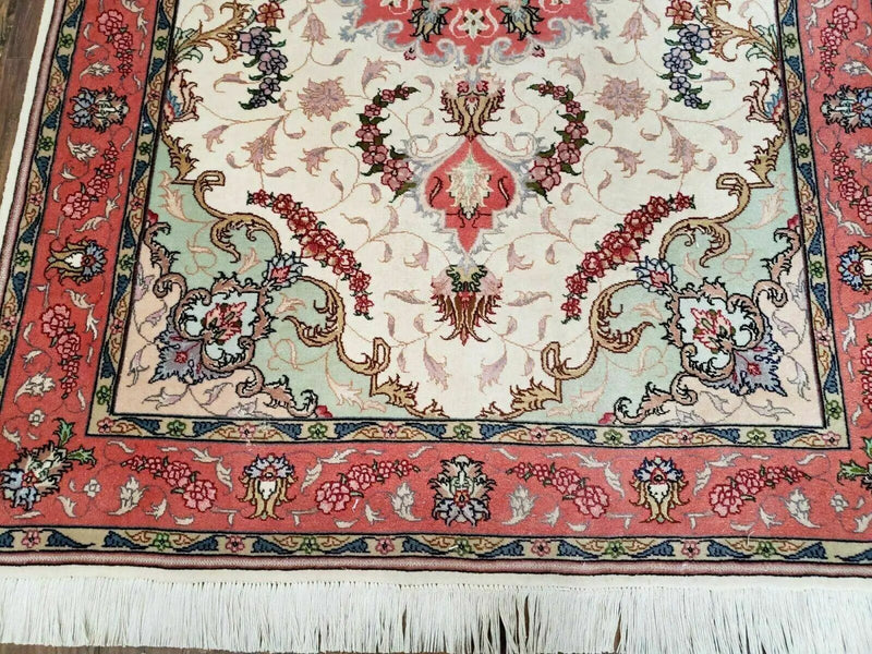 3' 4" X 5' Vintage Handmade Ultra Fine Floral Oriental Turkish Rug Carpet Wow by Jewel Rugs