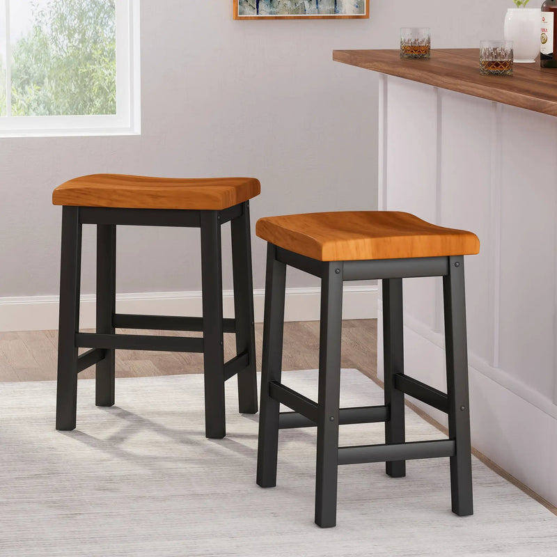 Wood 24" Saddle Stool by HouseOfZazla