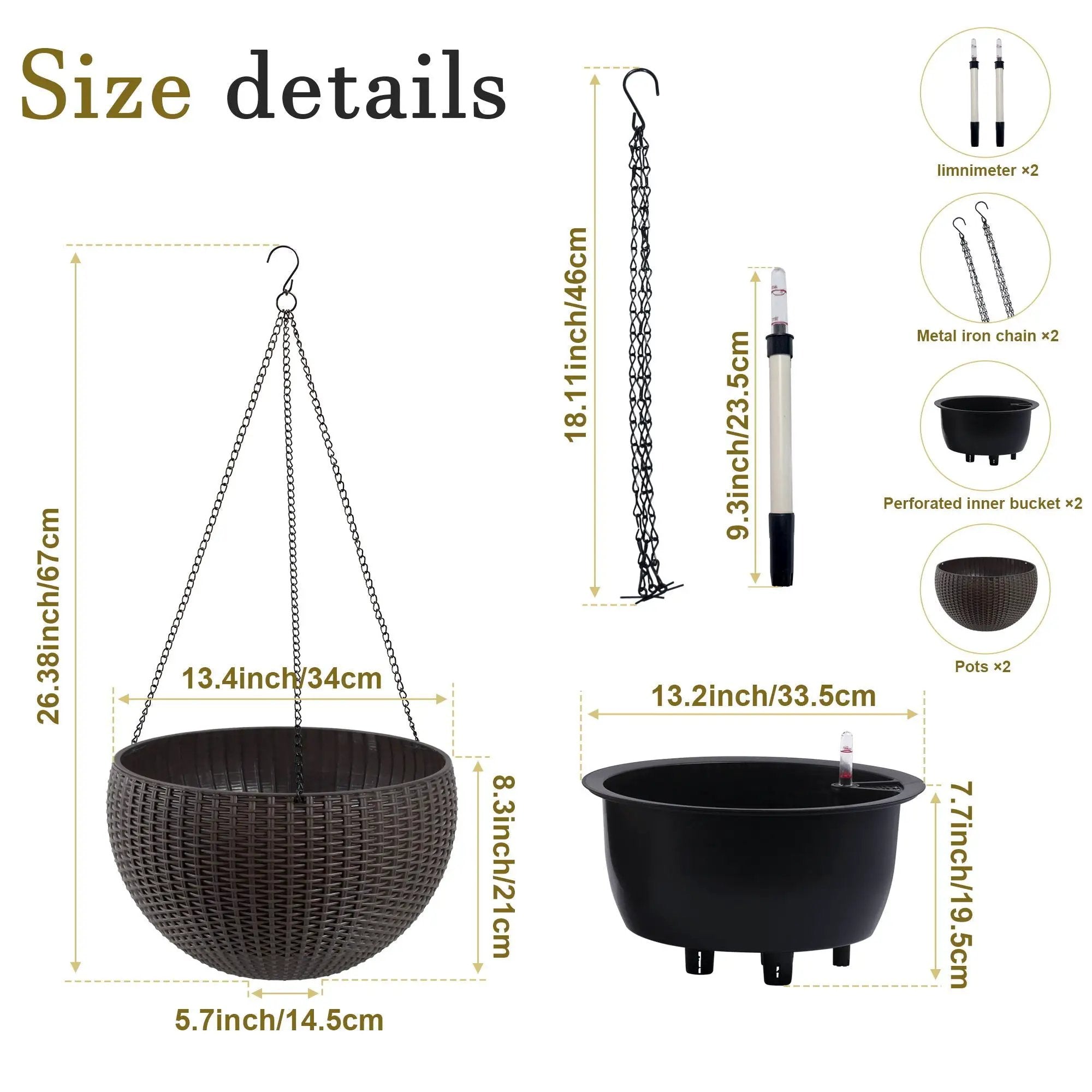 Self Watering Hanging Planter by HouseOfZazla