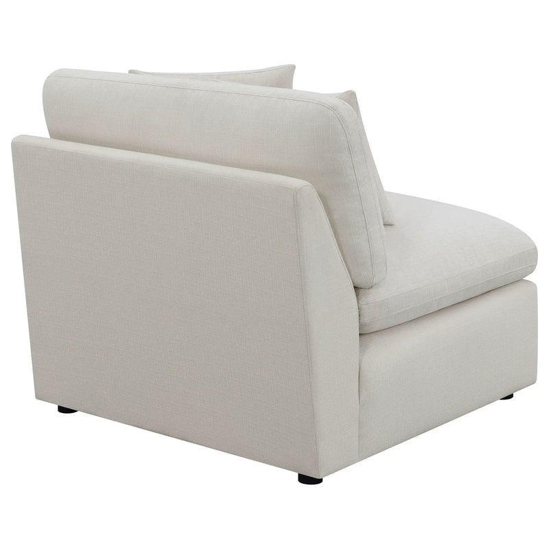 Hobson Upholstered Armless Chair Ivory by Unique Piece Furniture