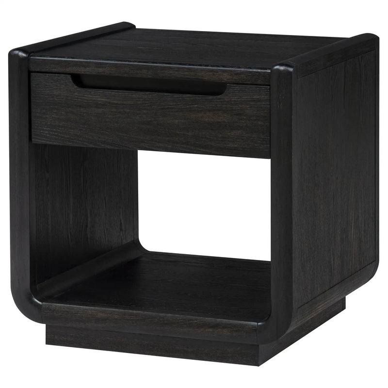 Leandro 1-drawer Wood Occasional Side End Table Burnished Black by Unique Piece Furniture