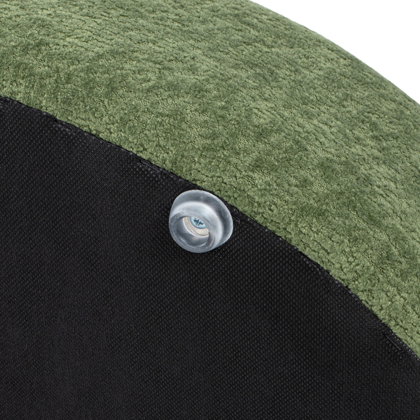 Shep 36' Curved Dog Sofa Bed Medium Moss Green Fleeced Teddy by HouseOfZazla