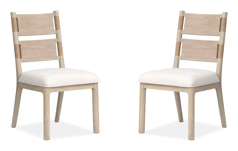 Sunset Cove - Upholstered Side Chair With Wood Back (Set of 2) - Sanibel Brown by Unique Piece Furniture