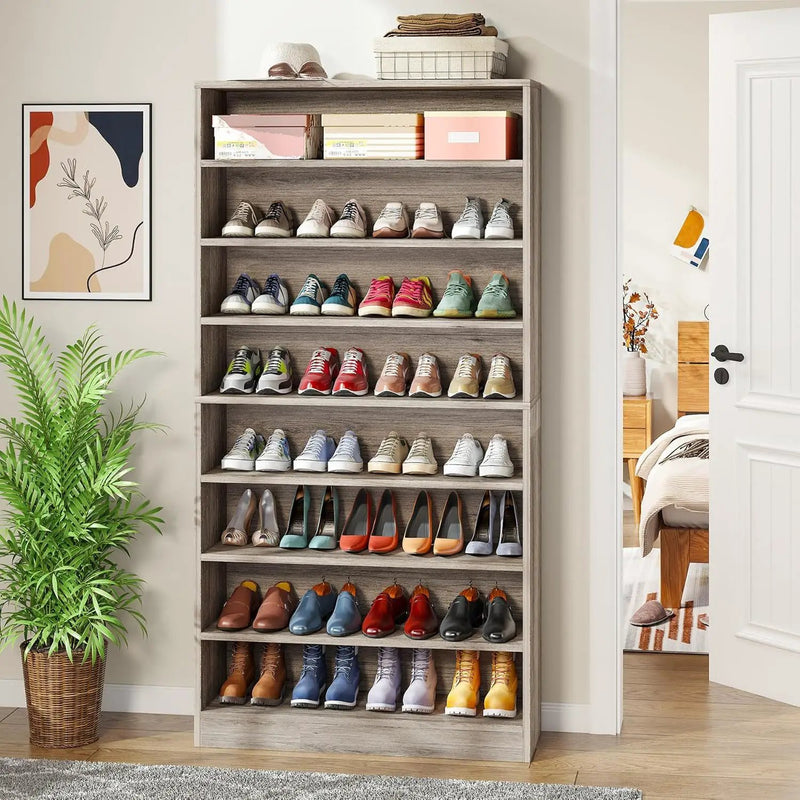 9 Tier Freestanding Shoe Cabinet, With Open Design by HouseOfZazla