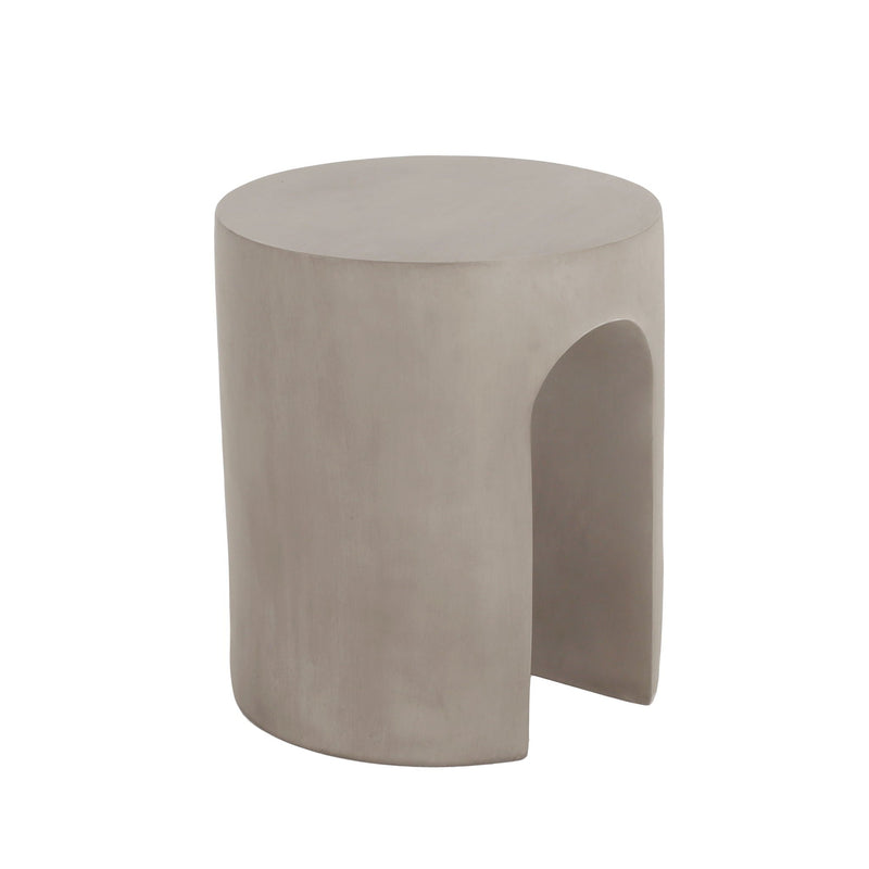 Outdoor Round With U Shape Side Table - Light Gray by HouseOfZazla