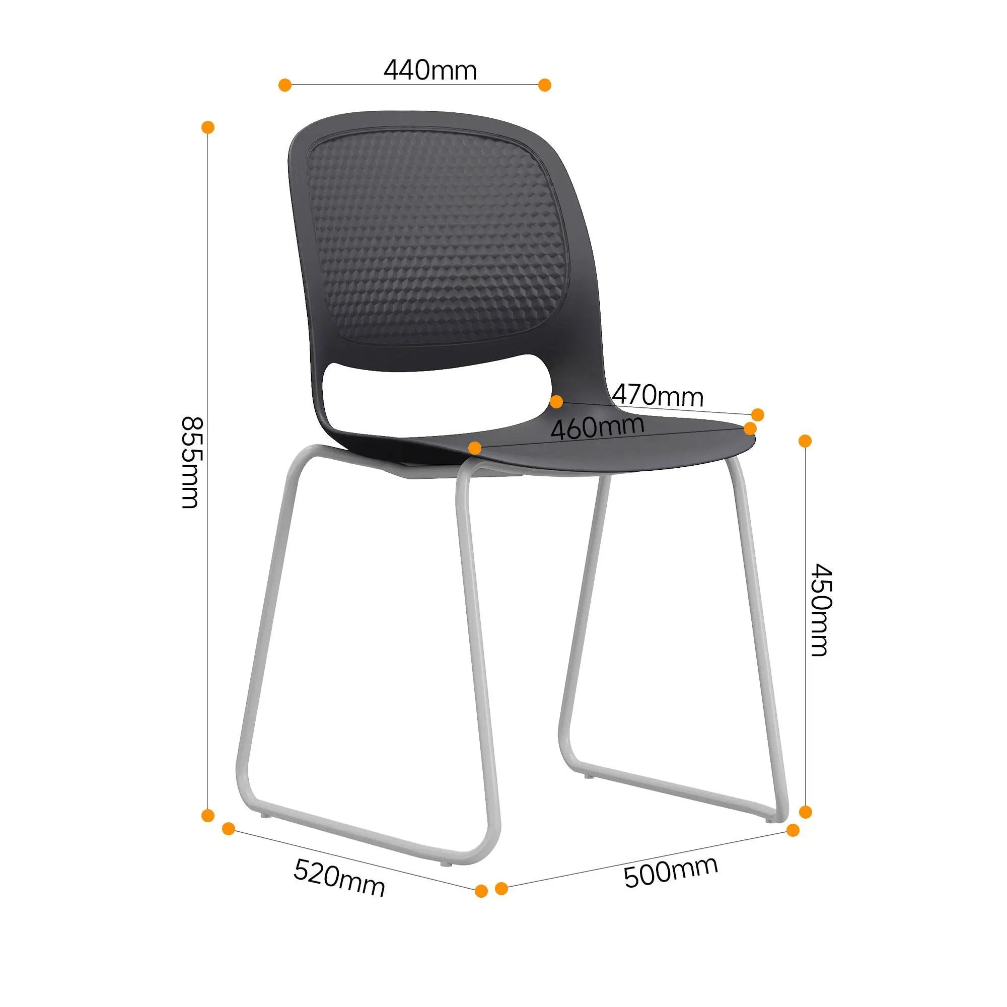 Stacking Chairs (Set of 4) - Black by Unique Piece Furniture