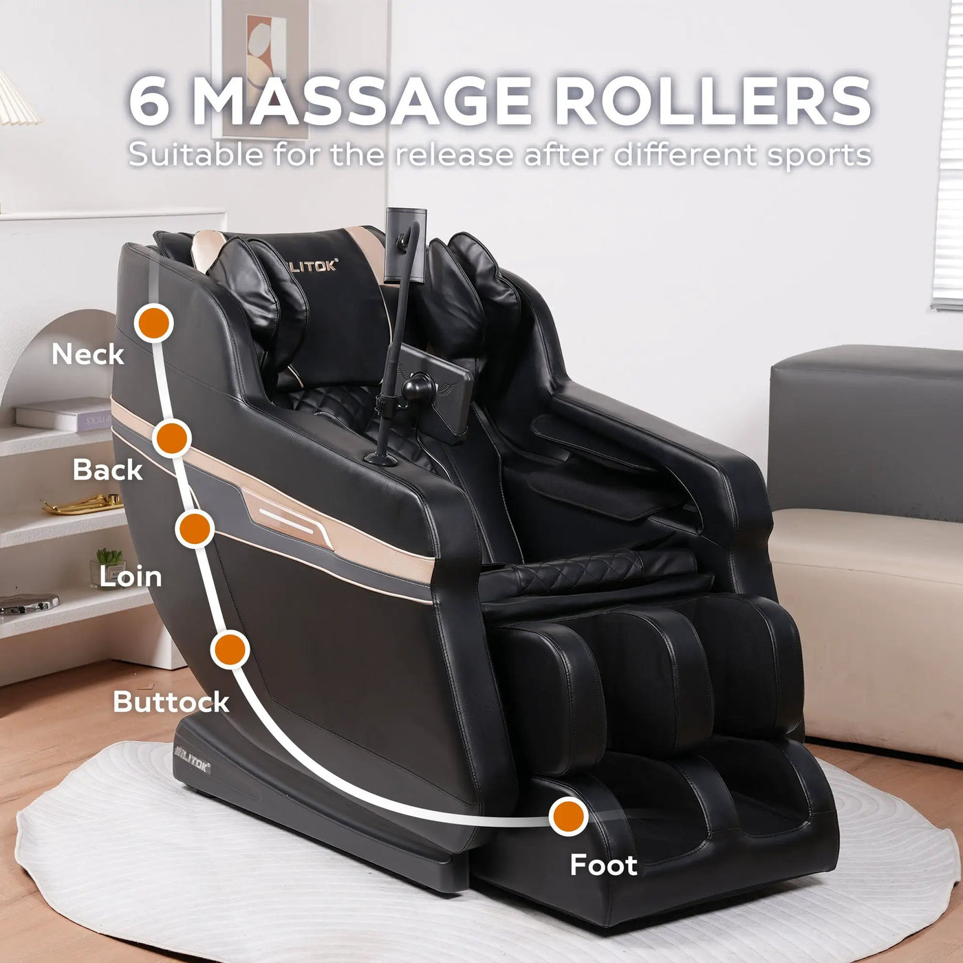 Massage Chair Recliner with Zero Gravity and Full Body Air Pressure by HouseOfZazla