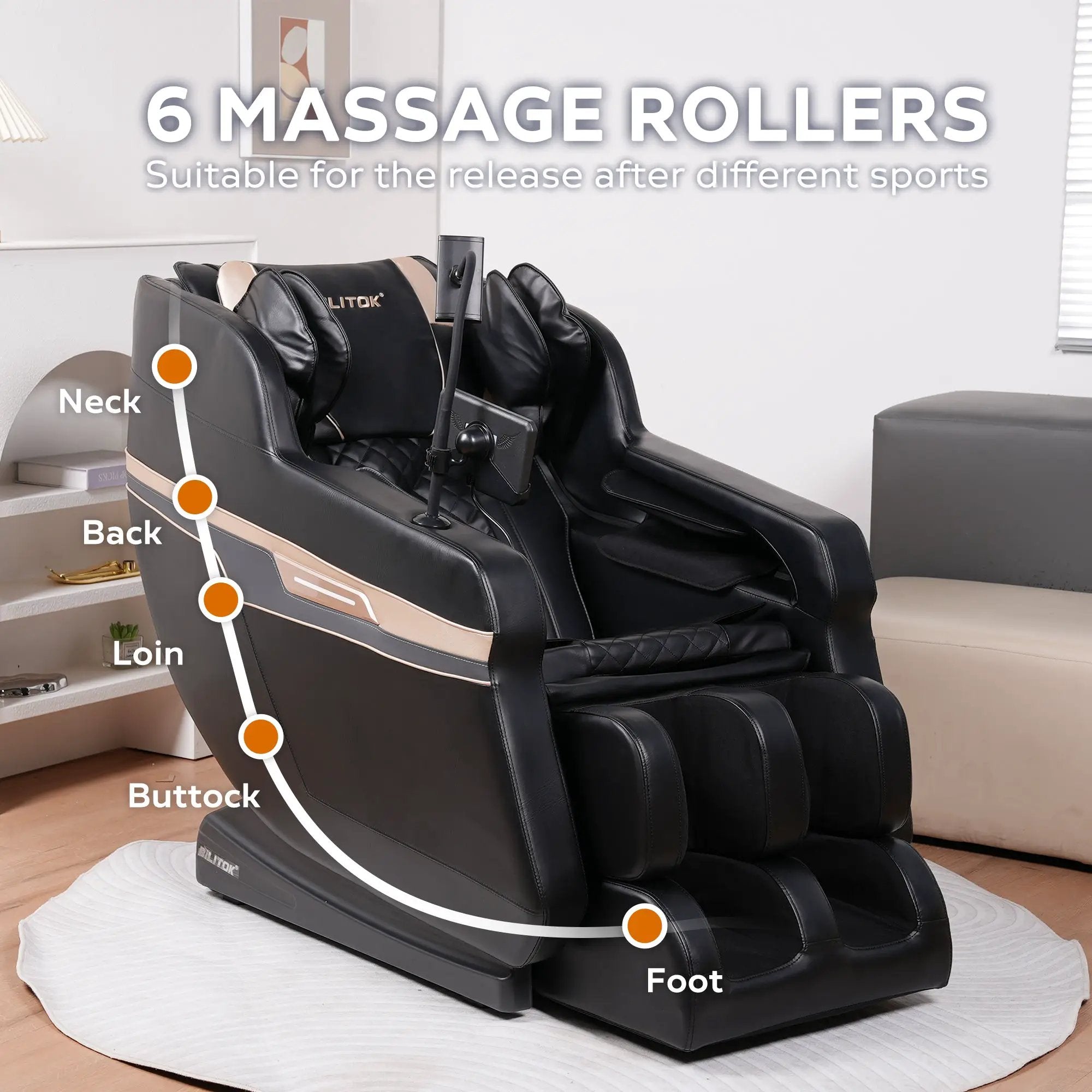 Massage Chair Recliner with Zero Gravity and Full Body Air Pressure by HouseOfZazla