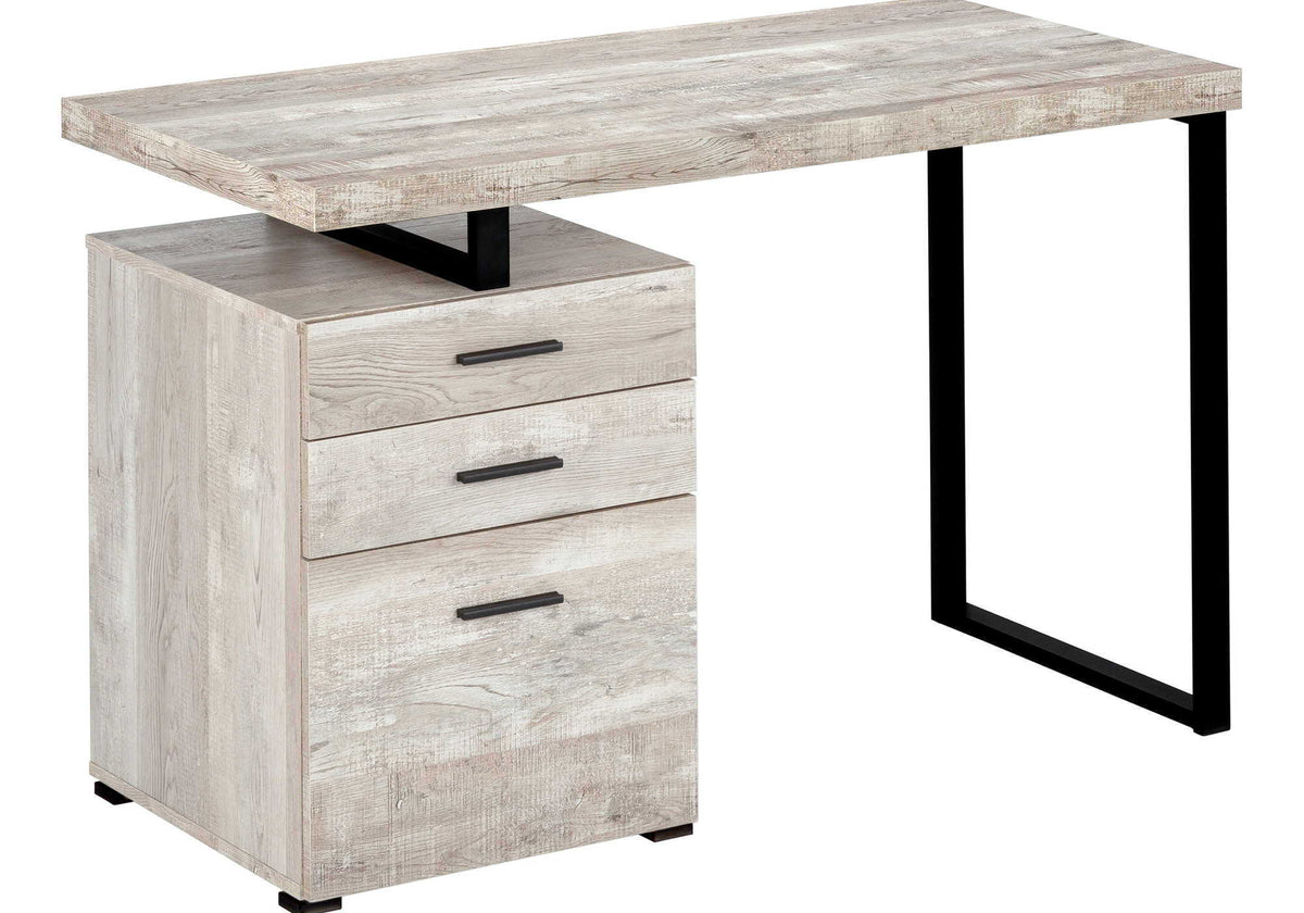 Reversible Computer Desk with Storage Drawers - Multiple Colors, photo 7 of 28