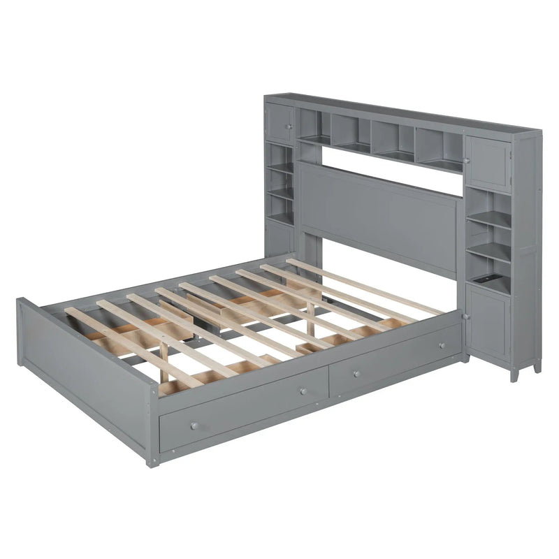 Bed With All In One Cabinet, Shelf And Sockets by HouseOfZazla