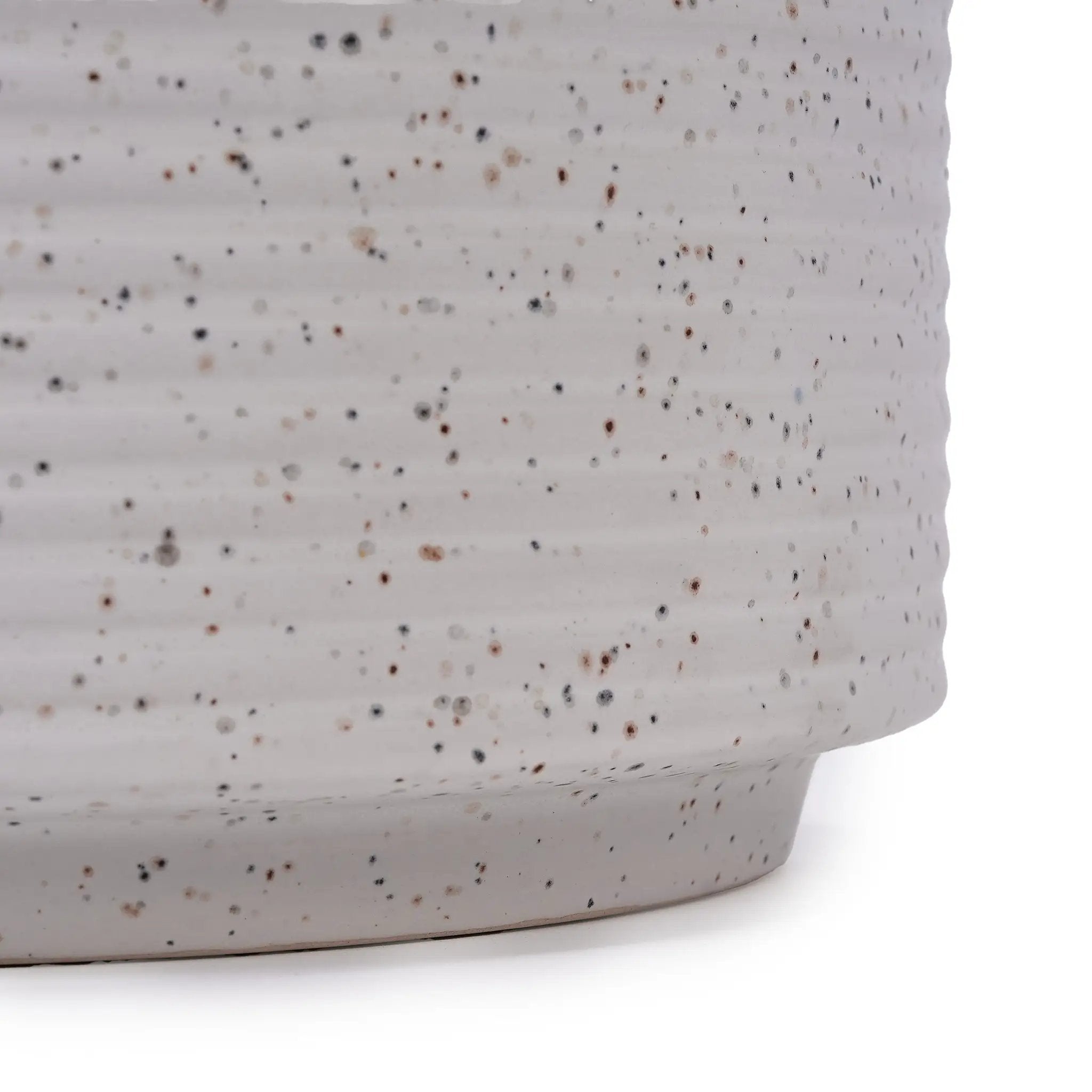 2 Pieces Ceramic Flowerpot Set, Milk White by HouseOfZazla