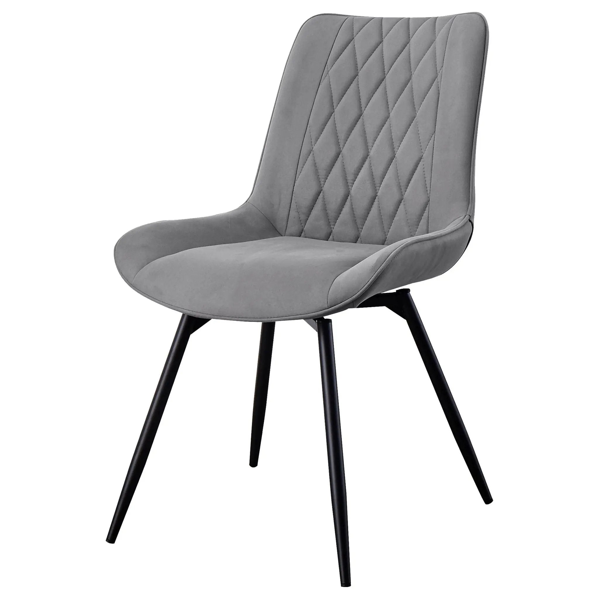 Diggs Upholstered Swivel Dining Side Chair Grey (Set of 2) by Unique Piece Furniture