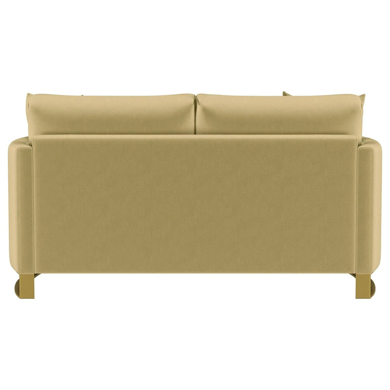 Corliss Upholstered Curved Track Arm Loveseat Camel by Unique Piece Furniture