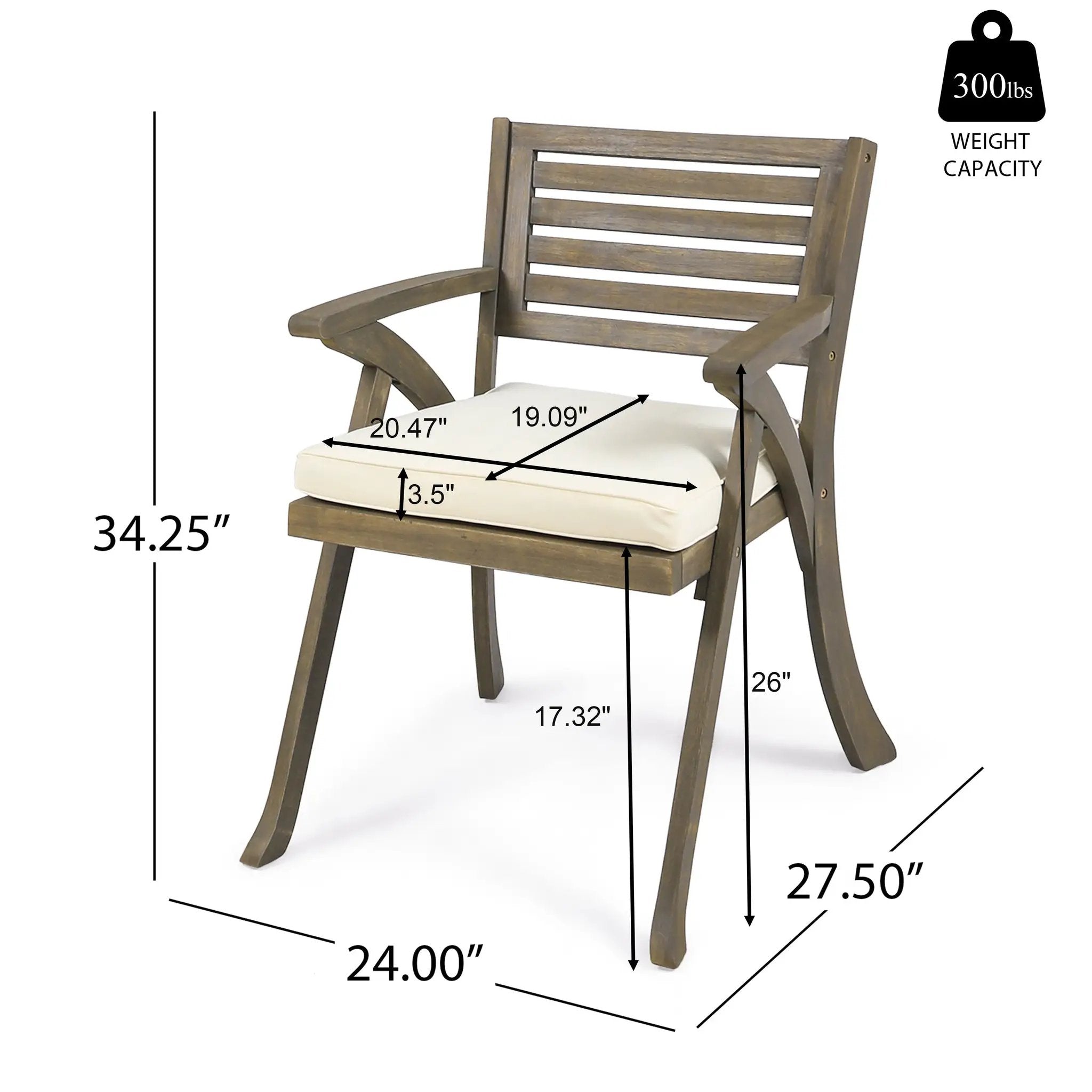 Helen Outdoor Acacia Wood Dining Chair by HouseOfZazla