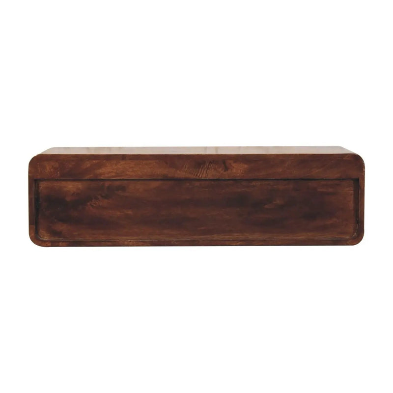 Solid Wood Floating California Console Table by HouseOfZazla