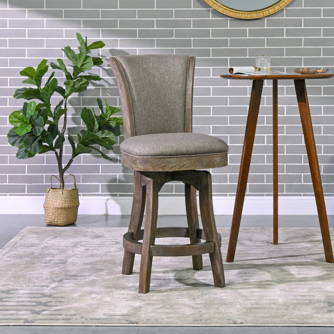 Henry - Armless Swivel Counter Height Bar Stool by HouseOfZazla
