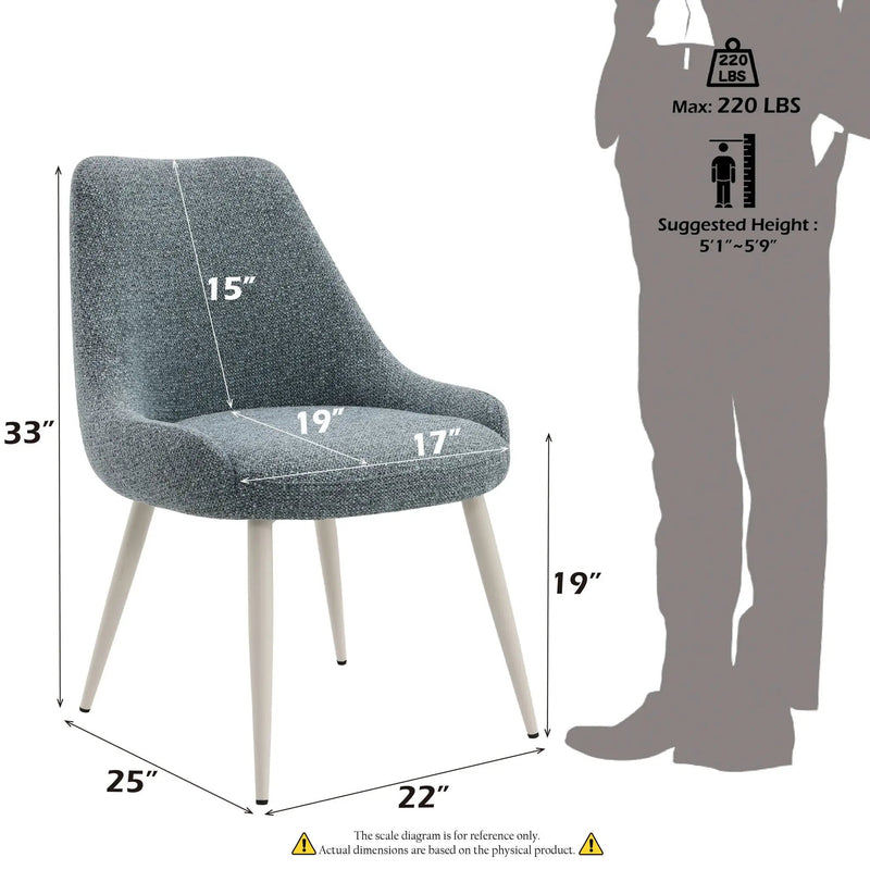 Table Side Chair - Light Blue by Unique Piece Furniture