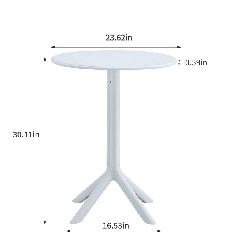 3 Piece Plastic Arm Chair Bistro Grs Premium Ocean Plastic by HouseOfZazla
