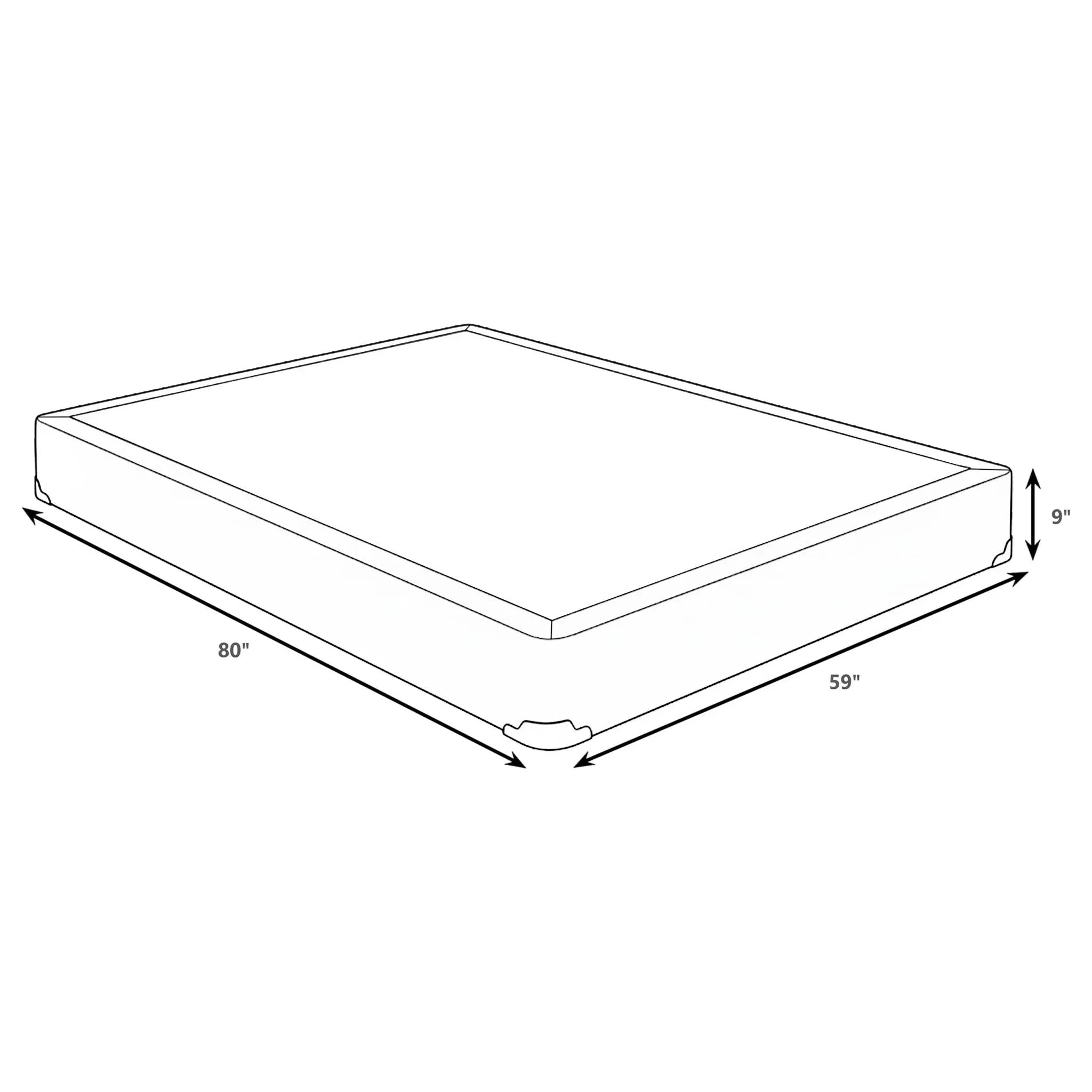 Mercer 9-inch Queen Standard Box Spring Foundation by Unique Piece Furniture