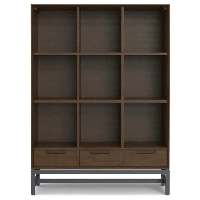 Banting - 9 Cube Bookcase With Drawers - Walnut Brown by HouseOfZazla