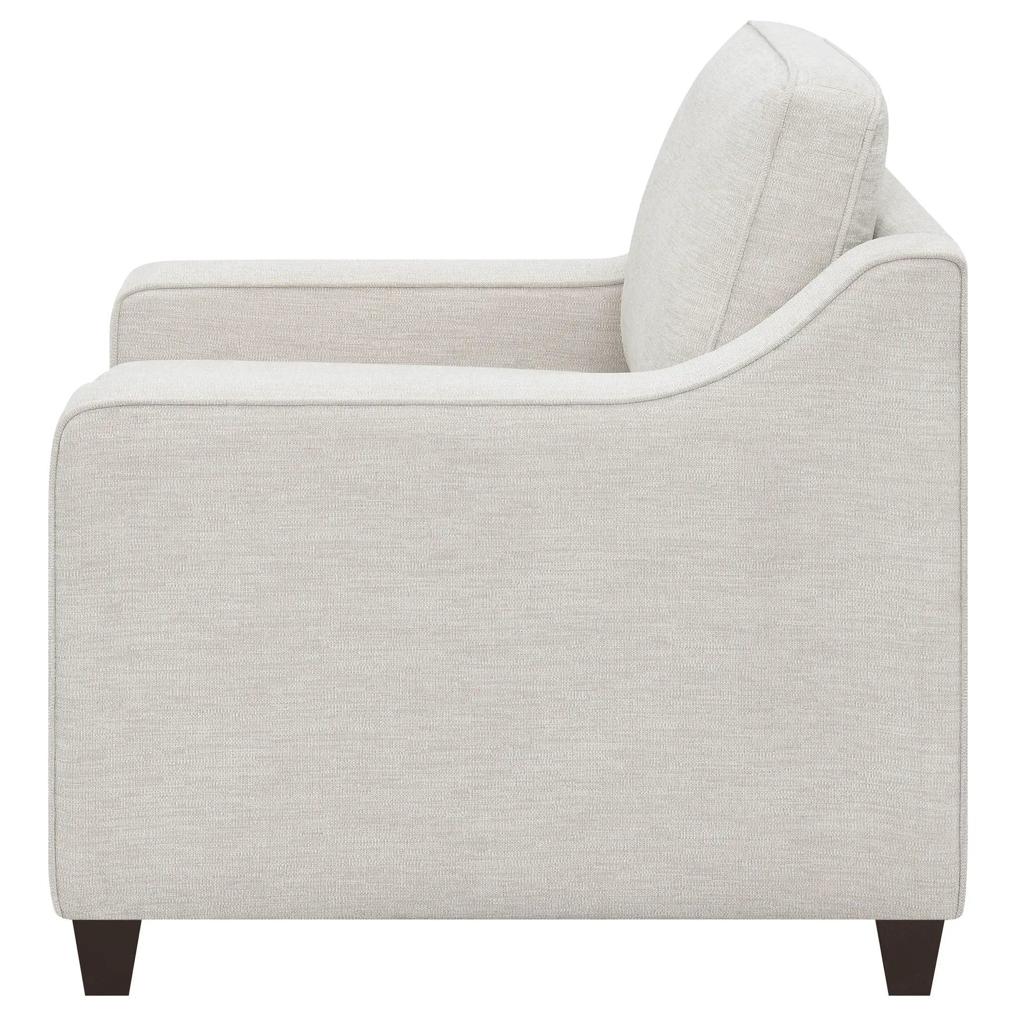 Christine Upholstered Sloped Arm Accent Chair Beige by Unique Piece Furniture