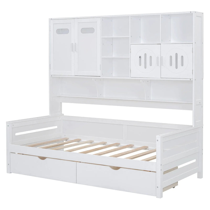 Daybed With All-In-One Cabinet And Shelf by Unique Piece Furniture