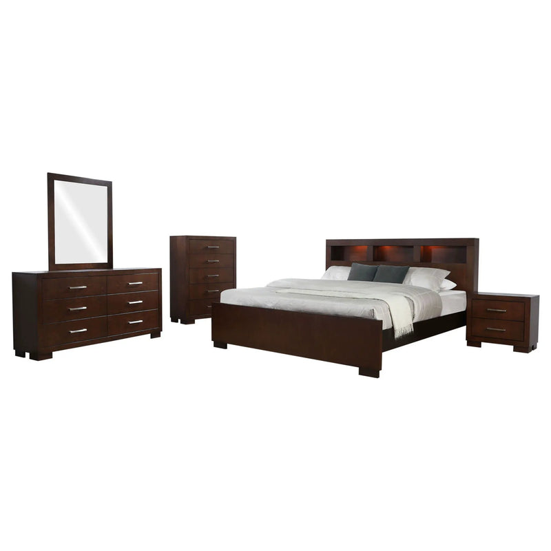 Jessica 5-piece Queen Bedroom Set Cappuccino by Unique Piece Furniture
