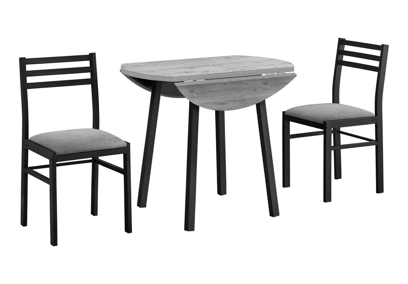 3 Pieces Dining Table Set, Small, Drop Leaf, Contemporary & Modern by HouseOfZazla