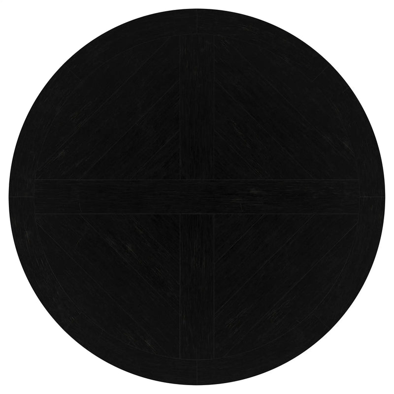 Florence Round 60-inch Pedestal Base Dining Table Black by Unique Piece Furniture