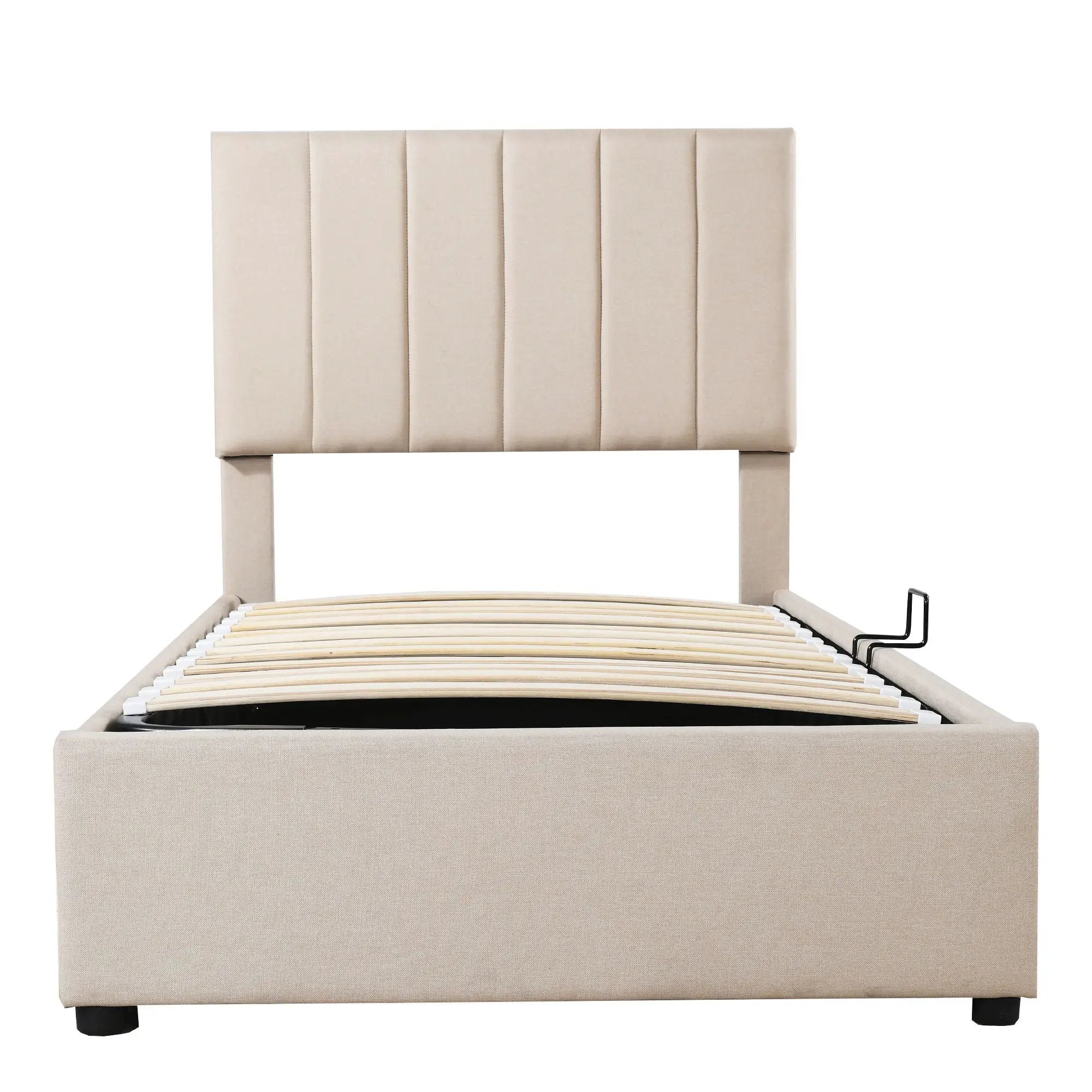 Upholstered Platform Bed With A Hydraulic Storage System by Unique Piece Furniture